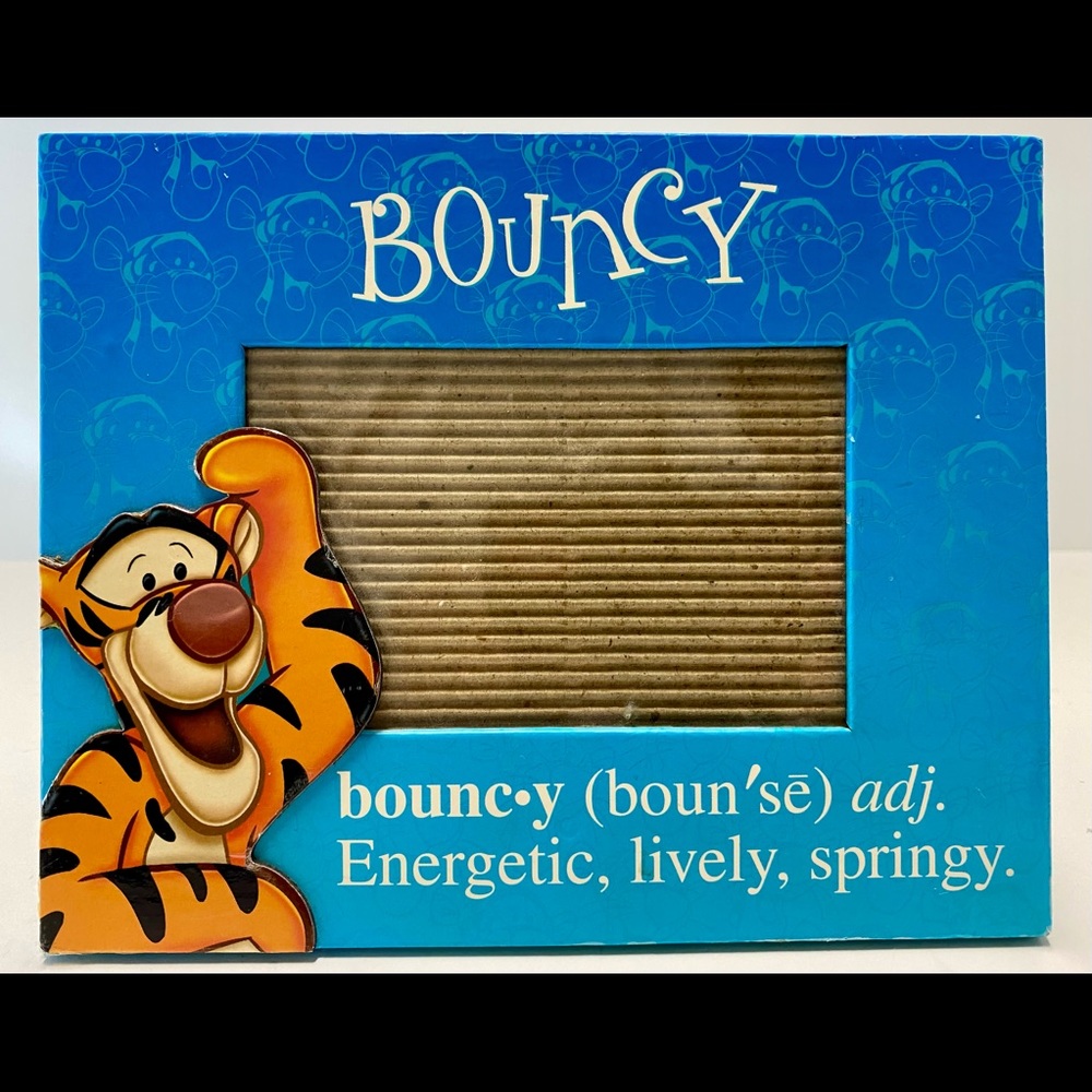 TIGGER Picture Frame Blue "Bouncy" Disney Winnie the Pooh Displays 3.5 x 5 Photo
